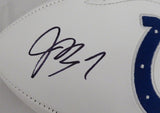 JACOBY BRISSETT AUTOGRAPHED SIGNED COLTS WHITE LOGO FOOTBALL BECKETT 159166