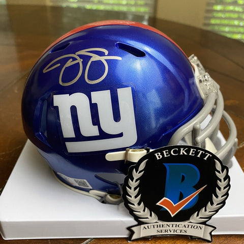 JASON SEHORN SIGNED AUTOGRAPHED NEW YORK GIANTS MINI HELMET BECKETT