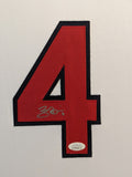 FRAMED IN SUEDE ST LOUIS CARDINALS YADIER MOLINA AUTOGRAPHED JERSEY JSA COA