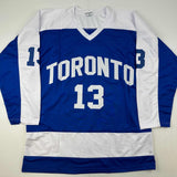 Autographed/Signed Mats Sundin HOF 12 Toronto Blue Hockey Jersey JSA COA