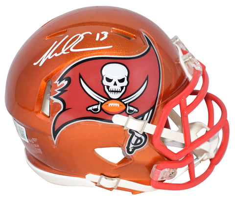 MIKE EVANS SIGNED TAMPA BAY BUCCANEERS BUCS FLASH SPEED MINI HELMET BECKETT