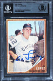 White Sox Al Lopez Authentic Signed 1963 Topps #286 Card Autographed BAS Slabbed