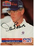 Dan Reeves Autographed 1992 Pro Set #400 Trading Card Beckett 44811