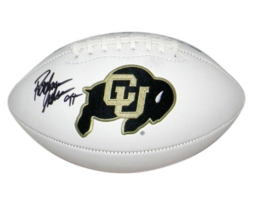 RASHAAN SALAAM AUTOGRAPHED SIGNED COLORADO BUFFALOES WHITE LOGO FOOTBALL JSA