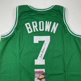 Autographed/Signed Dee Brown Boston Green Basketball Jersey JSA COA