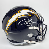 LaDainian Tomlinson Signed Autographed Chargers FS Replica Helmet w/ HOF '17 BAS