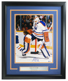 Grant Fuhr Signed Framed Edmonton Oilers 11x14 Hockey Photo BAS