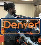 Drew Lock Sutton & Jeudy Signed Broncos Authentic Eclipse Helmet JSA 29661