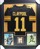 CHASE CLAYPOOL (Steelers rush TOWER) Signed Autographed Framed Jersey Beckett