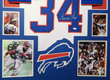 FRAMED BUFFALO BILLS THURMAN THOMAS AUTOGRAPHED SIGNED JERSEY JSA COA