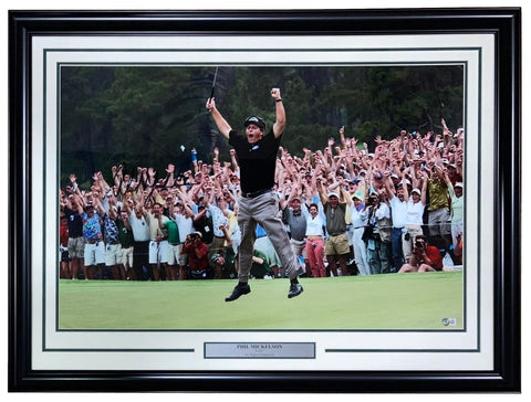 Phil Mickelson Signed Framed 20x30 PGA Golf Photo BAS