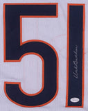 Dick Butkus Signed Chicago Bears White Jersey (JSA) 8xPro Bowl & Hall of Fame LB