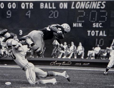 Larry Brown Autographed Redskins 16x20 Scoreboard Photo With MVP- JSA W Auth