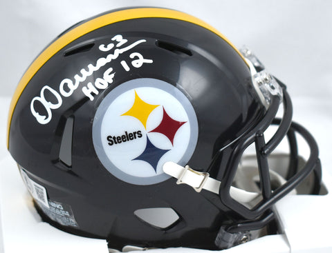 Dermontti Dawson Autographed Steelers Speed Mini Helmet w/HOF - Beckett W Holo