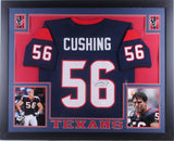 Brian Cushing Signed Texans 35x43 Framed Jersey (JSA) Houston Linebacker / Coach