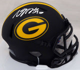 DAVANTE ADAMS AUTOGRAPHED ECLIPSE BLACK PACKERS SPEED MINI HELMET BECKETT 185814