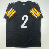 Autographed/Signed Michael Mike Vick Pittsburgh Black Football Jersey JSA COA