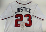 Dave Justice Signed Atlanta Braves Jersey (JSA COA) 2xWorld Series Champion O.F.