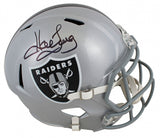 Raiders Howie Long Signed Full Size Speed Rep Helmet W/ Case BAS Witnessed