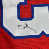 Autographed/Signed Allen Iverson Philadelphia Red Basketball Jersey JSA COA