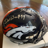 DeMarcus Ware Autographed Signed Broncos Mini Helmet Beckett w/ SB 50 Champs