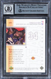 Lakers Shaquille O'Neal Signed 2001 UD Upper DT #UD5 Card AG GM 10! BAS Slab