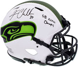 KAM CHANCELLOR AUTO SEAHAWKS LUNAR ECLIPSE FULL SIZE AUTH HELMET CHAMPS 197179