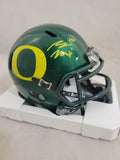 BO NIX SIGNED OREGON DUCKS SPEED MINI HELMET BECKETT QR