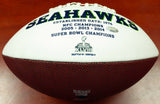 STEVE LARGENT AUTOGRAPHED SEAHAWKS WHITE LOGO FOOTBALL "HOF 95" MCS HOLO 112483