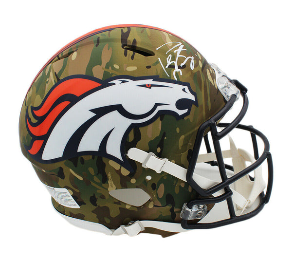 Peyton Manning Signed Denver Broncos Speed Authentic Camo NFL Helmet