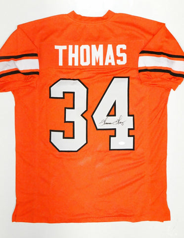 Thurman Thomas Autographed Orange College Style Jersey- JSA W Auth *4