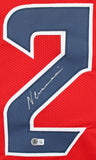 Nico Collins Authentic Signed Red Pro Style Jersey Autographed BAS Witnessed