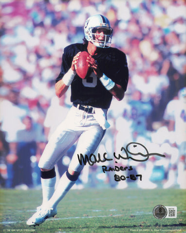 Marc Wilson Autographed 8x10 Photo Raiders "Raiders 80-87" Beckett QR #BM37790