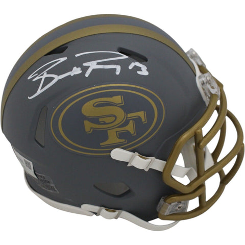 Brock Purdy Autographed/Signed San Francisco 49ers Slate Mini Helmet FAN 47971