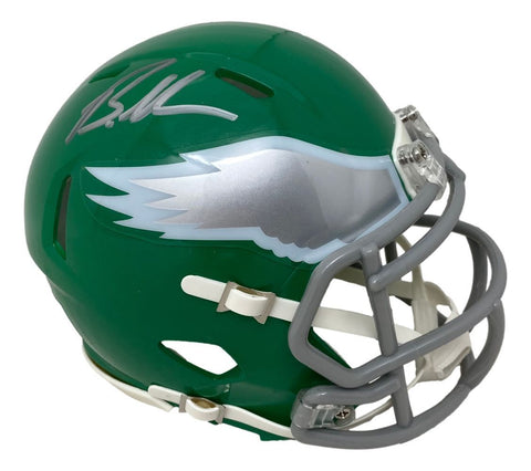 Brandon Graham Signed Philadelphia Eagles Kelly Green Mini Speed Helmet JSA