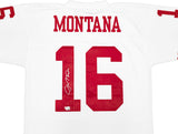 49ERS JOE MONTANA AUTOGRAPHED WHITE MITCHELL & NESS JERSEY 44 FANATICS 230704