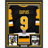 Framed Autographed/Signed Pascal Dupuis 35x39 Pittsburgh Black Jersey JSA COA