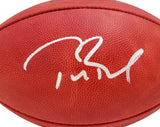 TOM BRADY AUTOGRAPHED SB LI LEATHER FOOTBALL PATRIOTS FANATICS HOLO 205689