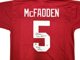 ARKANSAS DARREN MCFADDEN AUTOGRAPHED SIGNED RED JERSEY "RUN DMC" PSA/DNA 229532