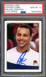 2009 Topps #321 Stephen Curry RC Rookie On Card PSA/DNA Auto GEM MINT 10