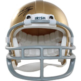 Lou Holtz Signed Notre Dame Fighting Irish VSR4 Replica Mini Helmet BAS 44195