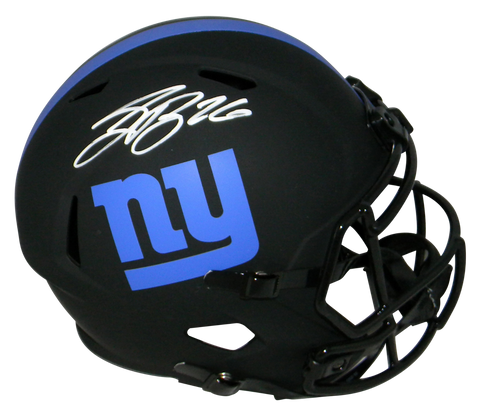 SAQUON BARKLEY SIGNED NEW YORK GIANTS ECLIPSE FULL SIZE SPEED HELMET BECKETT