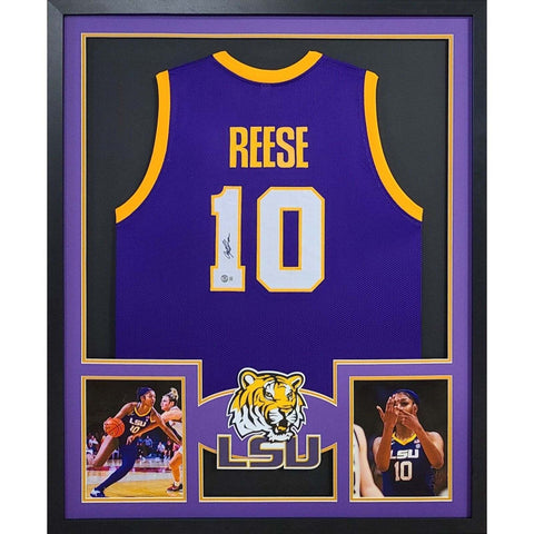 Angel Reese Autographed Signed Framed LSU Tigers Jersey BECKETT