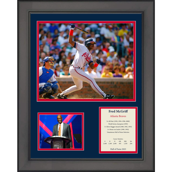 Framed Fred McGriff Hall of Fame Atlanta Braves 12"x15" Baseball Photo Collage