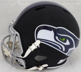 KAM CHANCELLOR AUTOGRAPHED SEAHAWKS FLAT MATTE BLACK FULL SIZE HELMET MCS 148370