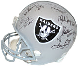 Oakland Raiders Greats Signed F/S Replica Helmet 15 Sigs John Madden JSA 31886