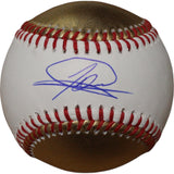 Jasson Dominguez Autographed New York Yankees OML Gold White Baseball FAN 46794