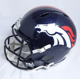 Terrell Davis Autographed Denver Broncos Speed Helmet w HOF- Beckett W *Silver