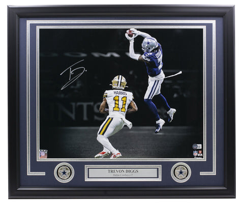 Trevon Diggs Signed Framed Dallas Cowboys 16x20 Spotlight Photo BAS