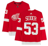 MORITZ SEIDER Autographed 2022 Calder Red Wings Authentic Adidas Jersey FANATICS